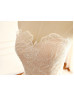 Strapless Sweetheart Neck Ivory Lace Wedding Dress